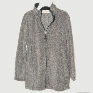 Stan Herman, Size SP, Terry Cloth, Zip Fleece Jacket, Teal Green